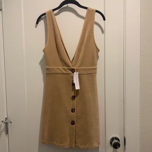 Topshop Velvet Buttoned Dress